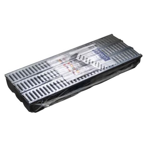 Kit 3M Caniveau Midi Avec Grille Galva+ Kit Fond + Obturateur Dakota