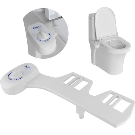 Bidet monobuse à jet d'eau fraîche, autonettoyant et non électrique, blanc, compatible avec les accessoires de toilette, installation facile. Bidet de toilette monobuse, 7/8. (1/5)