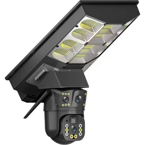 Caméra de surveillance solaire IP WiFi avec éclairage intégré