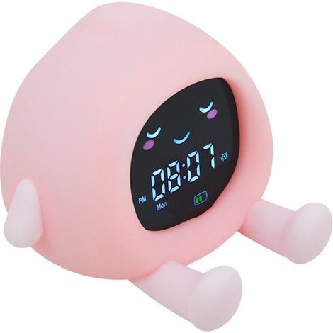 Reloj despertador infantil con forma de fruta,6 funciones para entrenar el sueño (1/5)
