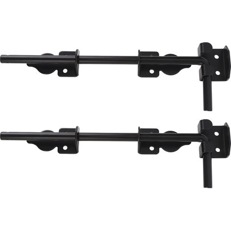 2 ensembles de verrou de sol pour portail 30 cm acier au carbone robuste double loquet pour maison (1/5)