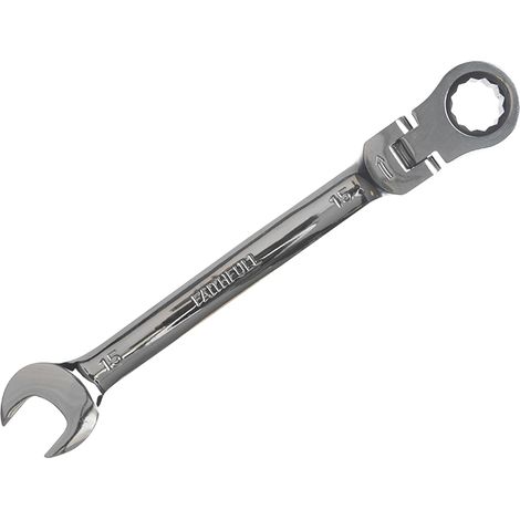 Faithfull SJW6115 Ratchet Combination Spanner Flex Head CV 15mm FAISPARAT15