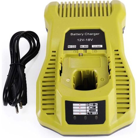 Chargeur de batterie compatible Ryobi P117 Chargeur de batterie 3A 12V-18V (1/5)