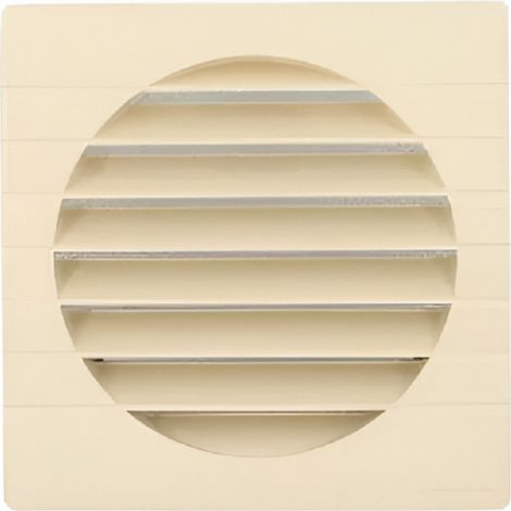 Griglia di ventilazione quadrata per facciate, 184x184 mm, per tubi in PVC di diametro 160 mm, sabbia