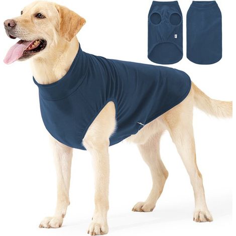 Ropa de estar perros, hecha suave forro polar, verde turquesa, circunferencia pecho 60-70 cm, circunferencia cuello 50 cm, longitud espalda 46 cm (1/2)