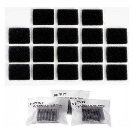 Paquet de 18 filtres en mousse de remplacement compatibles PETKITEversweet 3 Pro/Solo 2/Solo SE pour pompes sans fil, fontaines d'eau pour animaux de compagnie (1/4)