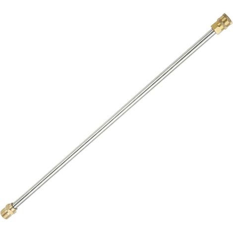 Rallonge Raccord Mâle M22-14mm 17 Pouces en Acier Inoxydable et Connecteur Rapide 1/4 pour Nettoyeur Haute Pression pour Lavage Voiture et Arrosage (1/5)