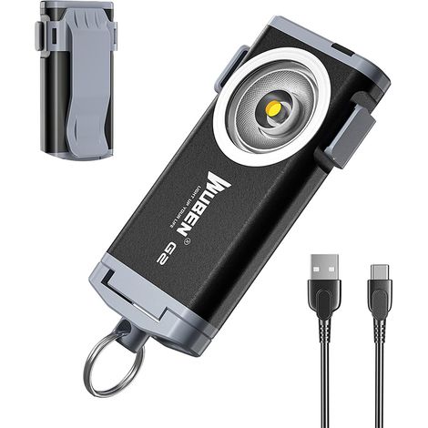 Lampe torche rechargeable haute puissancedirigéLampe torche ultra-lumineuse, noire (1/5)
