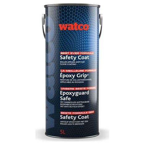 Watco Epoxyguard Safe Beste Formel, zweikomponentige Epoxidharz Bodenbeschichtung, Kieselgrau RAL 7032 (1/4)