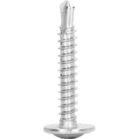 Vis à bois autoforeuses 100 pièces, tête fraisée cruciforme, inox 410, rondelle intégrée, fixation quincaillerie 4,2x32 mm (1/5)