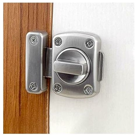 Verrou de toilette à verrouillage par rotation - Déverrouillez la porte de vos toilettes, douches et baignoires. (1/5)