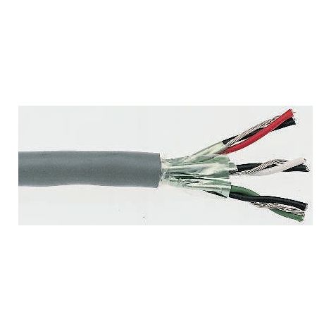 Câble industriel multipaire RS PRO , 3 paires 0,76 mm² 22 AWG Ruban feuille d'aluminium - PET, 100m ( Prix pour Bobine de 100 Mètres )