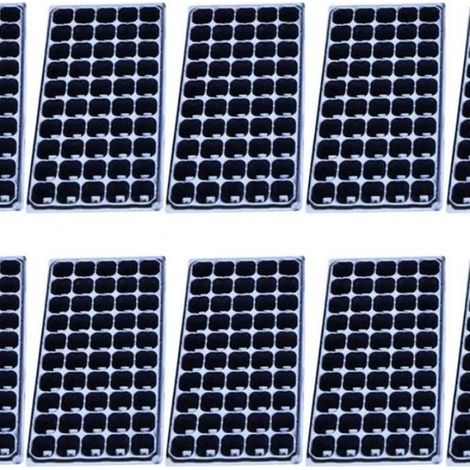 Plateau de semis - HAOPYOU - 10 Pack - 50 trous - Ø5,5×4 cm - Plastique PP pliable (1/4)
