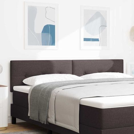 Höhenverstellbares Kopfteil Dunkelbraun 180 cm Stoff (1/5)