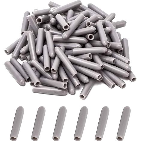 Bouchons pour lave-vaisselle [100 pièces] (gris), couvercles de panier, protections pour les picots du panier, antirouille (1/5)
