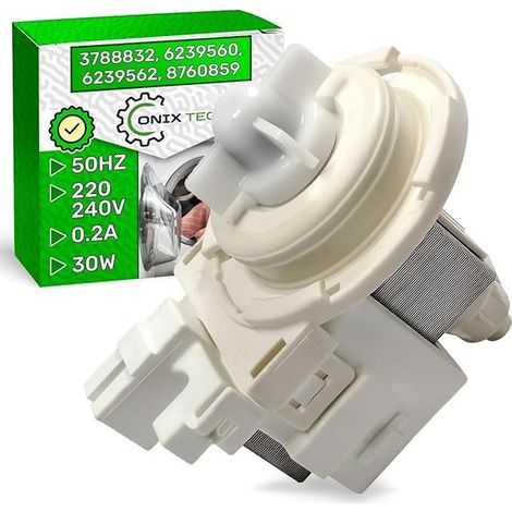 Ablaufpumpe für Waschmaschine 30 W 220/240 V 50 Hz 0,2 A 3788832 6239560 6239562 8760859 (1/5)