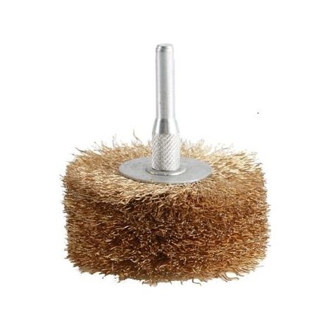 3.75 mm Rotating Wire Brush – High-Speed ​​Brass-Coated Steel – For Cleaning and Deburring Metal Surfaces – Drill Compatible (1/5)