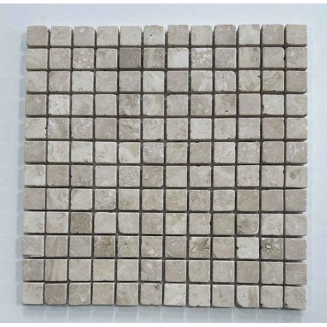 Mosaico - ALBEDO PIERRE - AL-200 - Travertino Invecchiato - 30,5x30,5 cm - Pietra Naturale