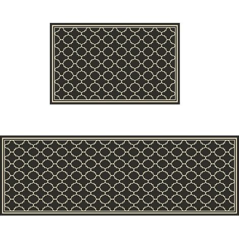 LAN Jingsadai Bodenmatte mit wiederkehrendem Blumenmuster, 5020 cm (Diatomeenerde), speziell für die Küche entwickelt: fleckenabweisend, leicht zu reinigen, schnelltrocknend, aus Kieselgur (1/5)