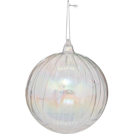 Weihnachtskugel Polarwind transparent aus Glas D14cm - Feeric lights & christmas
