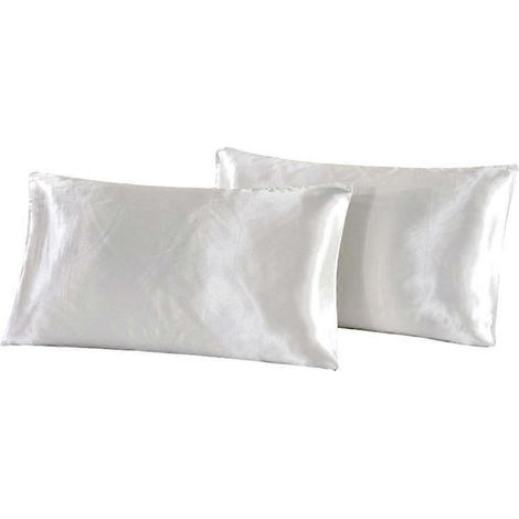 Taies d'oreiller en satin soyeux, housses de luxe adaptées aux cheveux et à la peau du visage (3 paires) (1/5)