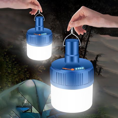 Ampoule Rechargeable LED - 4800 Lm - 3 Modes D'éclairage - USB - Pour Camping Extérieur Et Secours En Cas De Coupure - 1 Pièce (1/5)