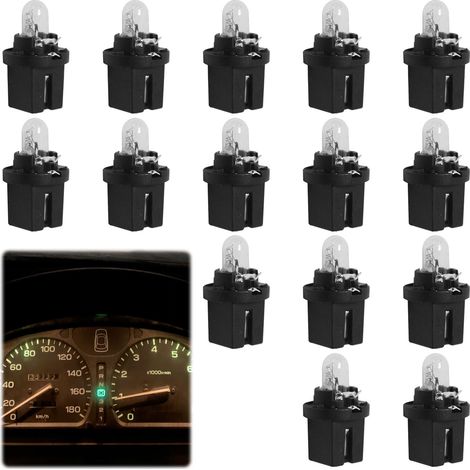 15PCS Ampoule Tableau de Bod T5 B8.5D LEDJaune Clai,Ampoule t5 LED T5 pou Tableau de Bod,Ampoule Voitue de Commande Centale Jaune Chaud,Éclaiage Intéieu Automobile Patique et Duable (1/4)