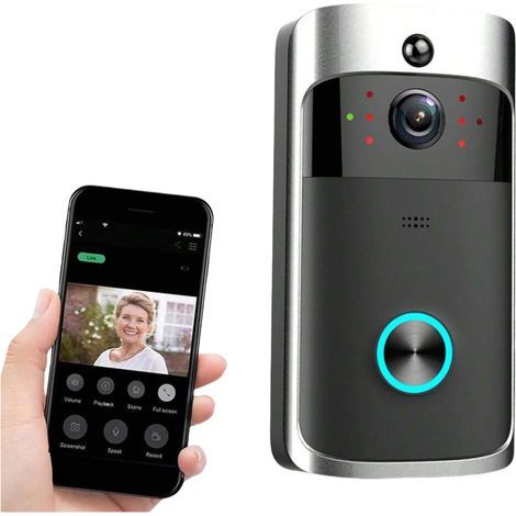 Sonnette vidéo, caméra, surveillance humaine, stockage cloud, caméra de sécurité HD WiFi, conversation bidirectionnelle pour téléphones iOS et Android (1/5)