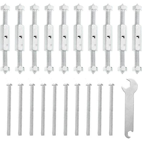Kit de réparation boîte électrique et vis, tige support en acier inoxydable type 86, 10 jeux,