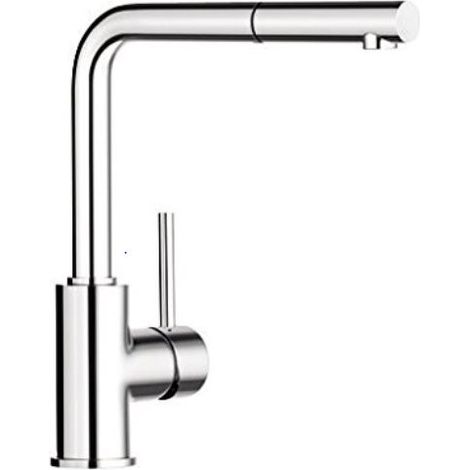 Blanco Linus S - Mitigeur d'évier avec douchette extractible, chrome 518406 (1/5)