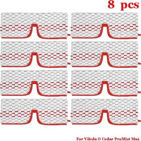 (8 pièces) Chiffons de rechange pour balai à franges de nettoyage compatibles avec les lingettes de nettoyage en microfibre Vileda Promist MAX. Accessoires lavables. (1/4)