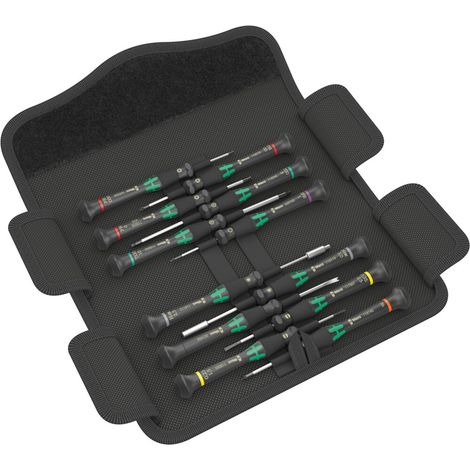 WERA Elektronik-Schraubendreher-Satz 12-tlg, Micro 12 Electronics 1, Tasche