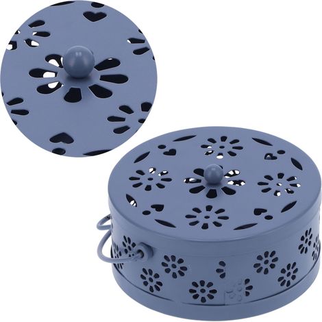 Support portable ignifugé pour spirales anti-moustiques avec couvercle, adapté à la chambre d'enfant, à la maison, à l'intérieur comme à l'extérieur. (1/5)