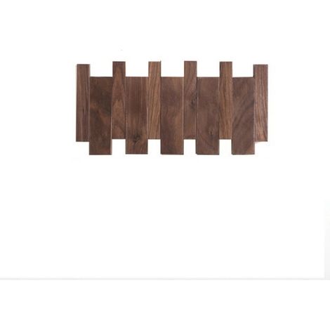 Klaviergarderobe en Naturholz, Wandmontage, Klapphaken, Wandhaken, Maison, Jardin - Modèle 4 (1/5)