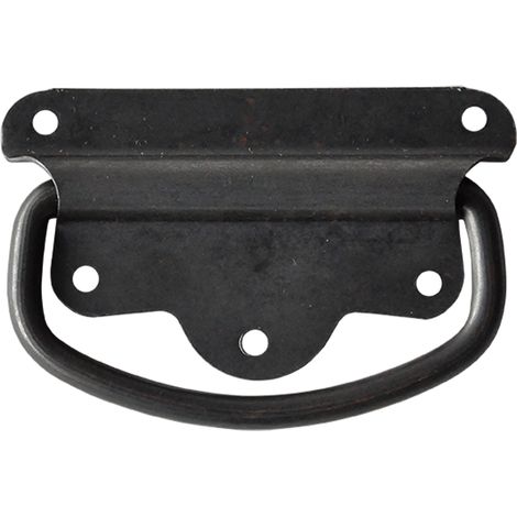 MANIGLIA AMERICANA PER BAULI mm   90 nera - pz 1  - Blister Koncreto