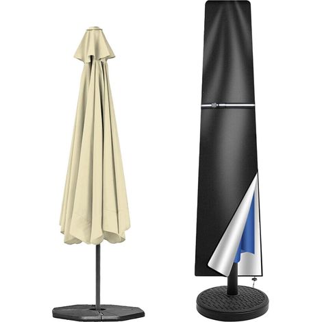 CSPARKV 210D Oxford Cloth Parasol Cover Neverland Parasol Cover Garden Umbrella Cover Waterproof Garden Umbrella Cover