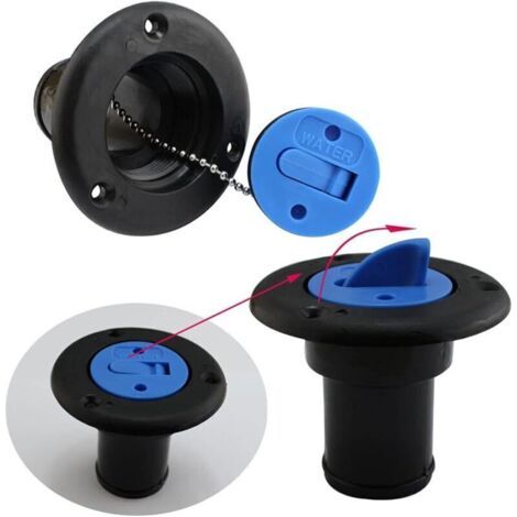 Bouchon de réservoir d'eau pour camping-car, réservoir d'eau de remplissage pour trappe de remplissage d'eau douce de 1,27 cm pour camping-car, remorque, caravane, 38 mm (1/5)