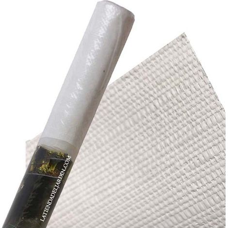 Tessuto da Pacciamatura Contro le Erbacce 1,25 x 10 m in Fibre di Polipropilene Tessute anti-UV 105 g/m², bianco
