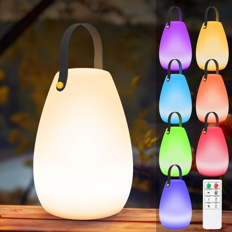 Bande lumineuse extérieure LED à piles avec télécommande, intensité réglable, sans fil, disponible en 8 couleurs dont blanc chaud, étanche IP44, lampe de camping USB-C. (1/5)