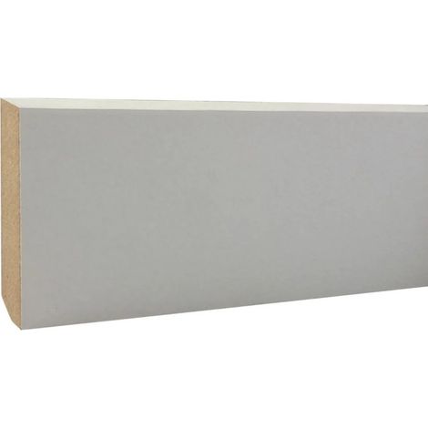 Plinthe MDF angles vifs 10x70x2400 mm – Revêtement blanc – Absence de nœuds – Découpe facile – Conditionnée par 10 pièces – Sotrinbois