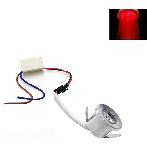 Faretto Led 1w A Incasso Silver Punto Luce Colore Rosso