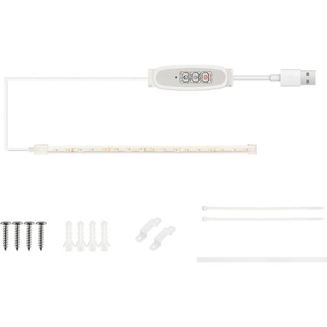 Tiras de luces LED para el crecimiento de plantas, 3000K rojo, 4 niveles de intensidad, temporizador de 24 horas, USB Plug and Play.