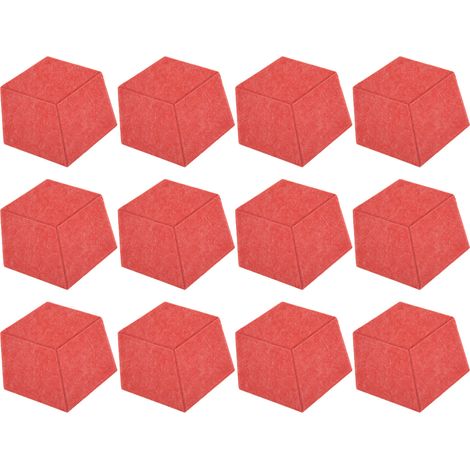 12 Panneaux Acoustiques en Mousse Alvéolée Hexagonale, Absorbants le Son, Biseautés, pour Studio d'Enregistrement, Rouge (1/5)
