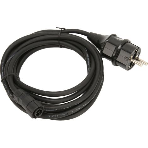 Câble AC 3x0,75mm² 3m pour onduleur panneau solaire domestique 220V, compatible WVC-300, WVC-350 (réf. JY31685+31142100174) (1/5)