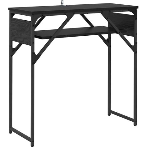 Table Console Table D'entrée Console Meuble - Chêne noir 75x30x75cm Bois d'ingénierie fr18892 (1/5)