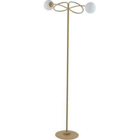 Lampada da terra Velvet oro 2 globi latte G9 Sigma