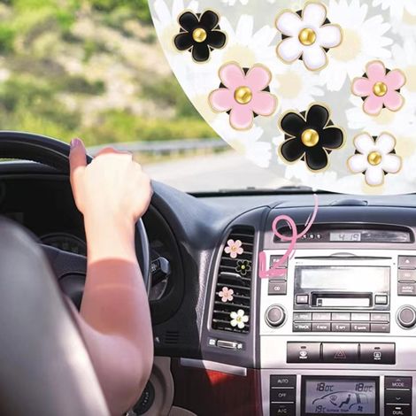 6 Duftblumen für die Lüftungsschlitze im Auto, aromatische Dekorationen, hübsches Lüftungszubehör, 6er-Set (1/5)