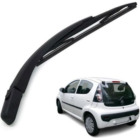 BUNTHAUS Lntyq Bras Essuie Glace Arrière et Balai Essuie Glace, Arrière de Bras d'Essuie-Glace en Caoutchouc Naturel Toutes Saisons Kit Compatible avec Citroen C1 2005-2014 (1/5)
