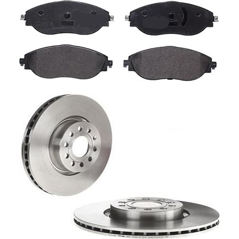KIT FRENI ANTERIORI compatibile con VW CC B7 (358) - DISCHI + PASTIGLIE OEM: P 85 131 , P 85 146 / 17558 , 18194 /SOSTITUZIONE DIRETTA/BASSA POLVERE/SILENZIOSO (1/5)