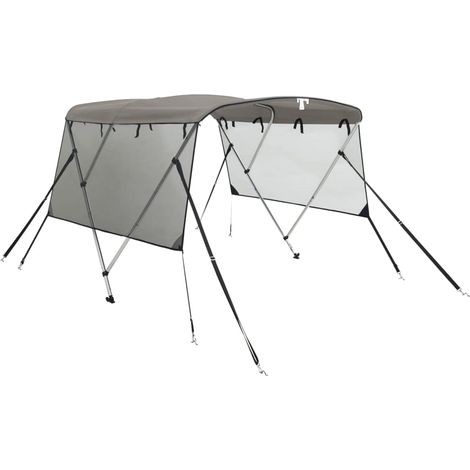 Toit bimini à 3 arceaux parois en maille 183x(137-152)x137 cm vidaXL